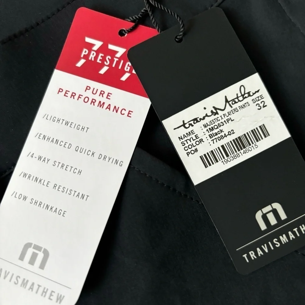 Travis Mathew Majestic X Players Lightweight Performance Pant 32x32 Black New